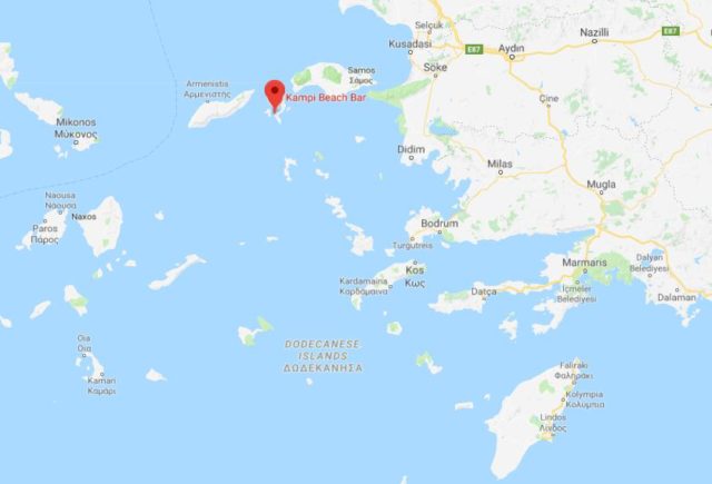 Where is Fourni located on map of Dodecanese Islands