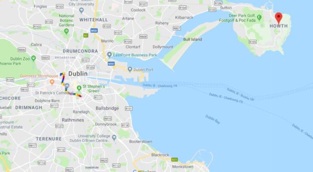 Where is Howth located on map of Dublin