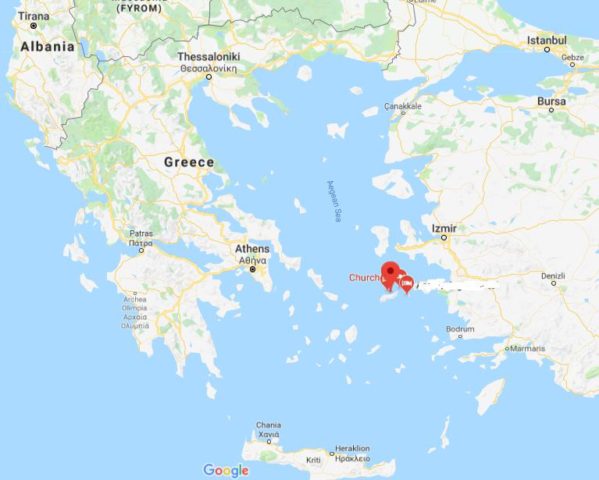 Where is Icaria (Ikaria) located on map of Greece