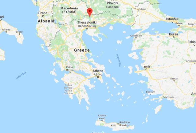 Where is Lake Kerkini locatied on map of Greece