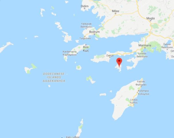 Where is Symi located on map of Dodecanese Islands