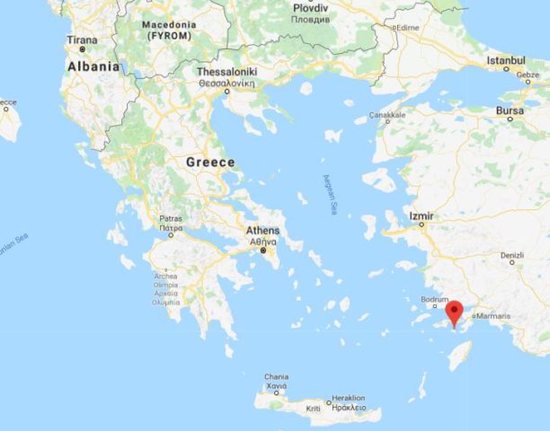 Where is Symi located on map of Greece