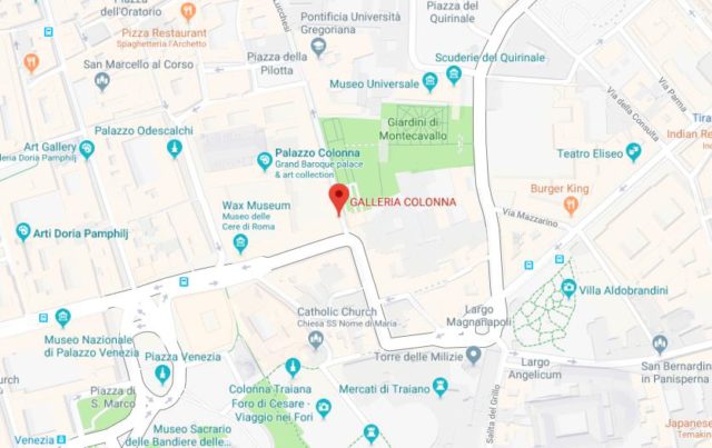 Map of Gallery Colonna in Rome