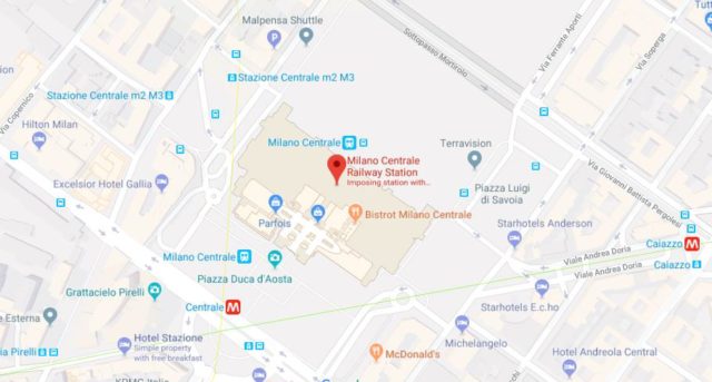 Map of Stazione Centrale in Milan