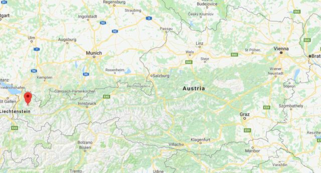 Where is Damuls located on map of Austria