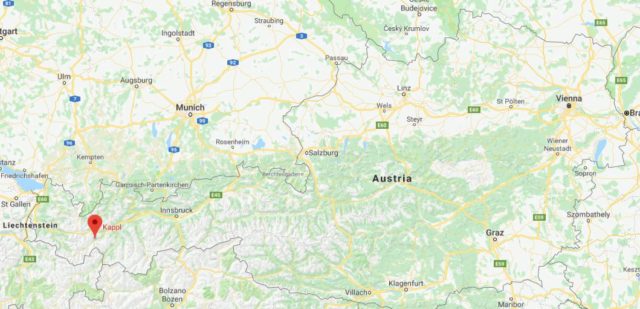 Where is Kappl located on map of Austria