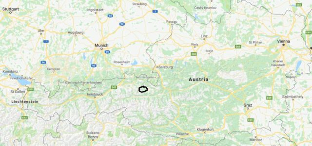 Where is Leogang locatedon map of Austria