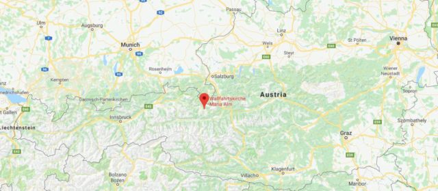 Where is Maria Alm located on map of Austria