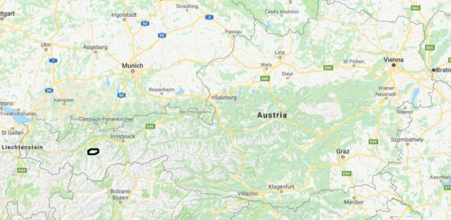 Where is Oetz located on map of Austria