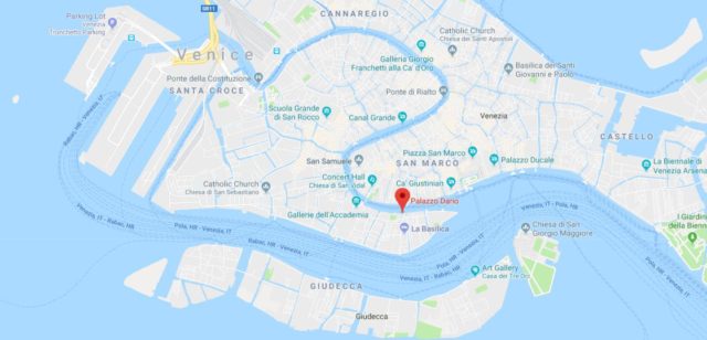 Where is Palazzo Ca Dario located on map of Venice