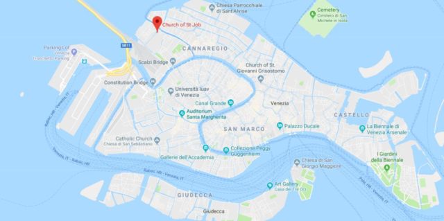 Where is San Giobbe located on map of Venice