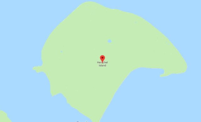 Map of Herschel Island Canada
