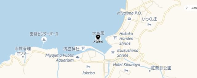 Map of Itsukushima Shrine Japan