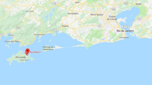 Where is Abraão located on map of Rio de Janeiro
