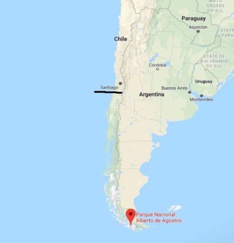 Where is Alberto de Agostini National Park on map of Chile