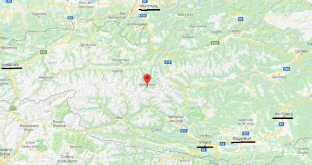 Where is Bad Gastein located on map