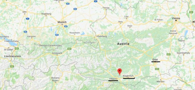 Where is Bodensdorf located on map of Austria