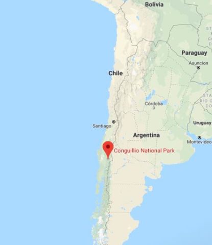 Where is Conguillio National Park on map of Chile
