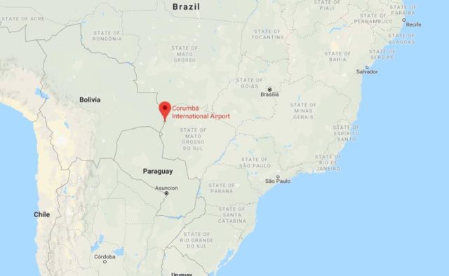 Where is Corumbá located on map of Brazil