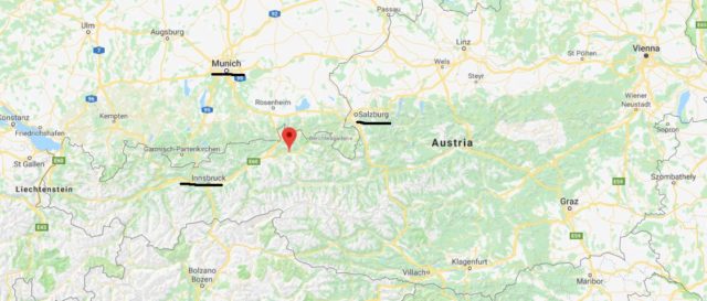Where is Ellmau located on map of Austria