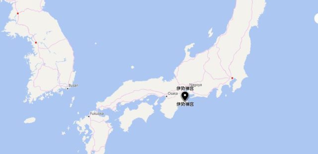 Where is Ise Grand Shrine located on map of Japan