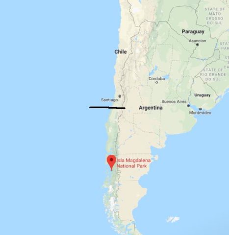 Where is Isla Magdalena National Park on map of Chile