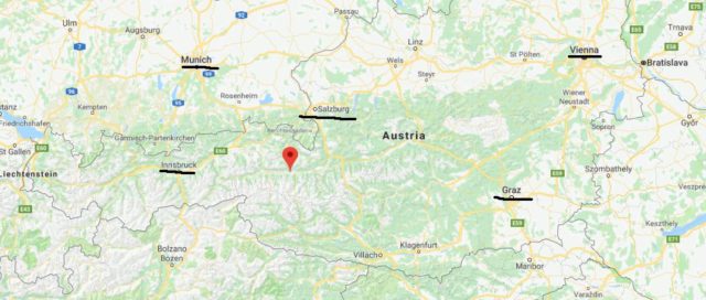 Where is Kaprun located on map of Austria
