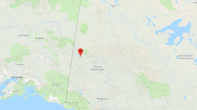 Where is Klondike located on map of Northwest of Canada