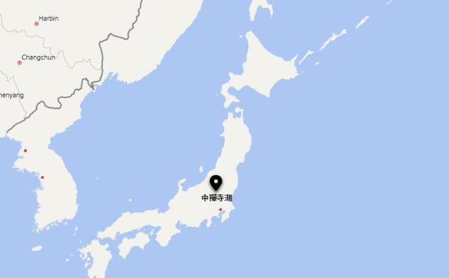 Where is Lake Chuzenji located on map of Japan