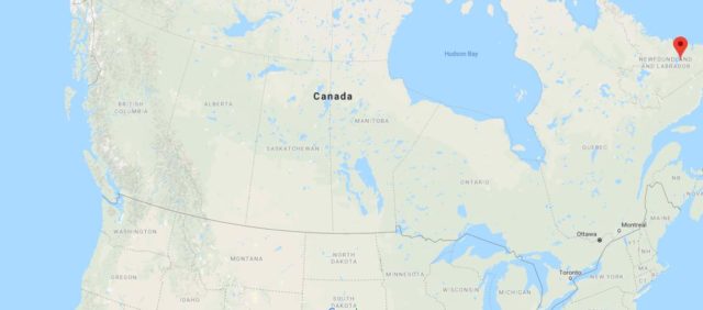 Where is Mealy Mountains National Park on map of Canada