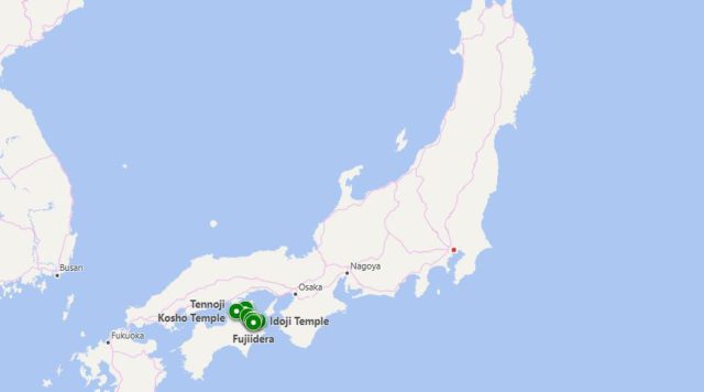 Where is Shikoku located on map of Japan