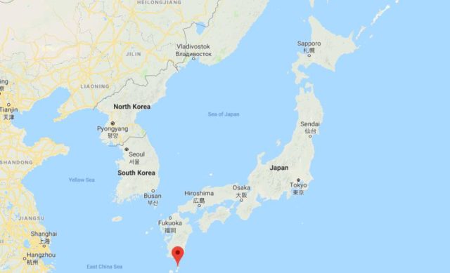 Where is Tanegashima located on map of Japan