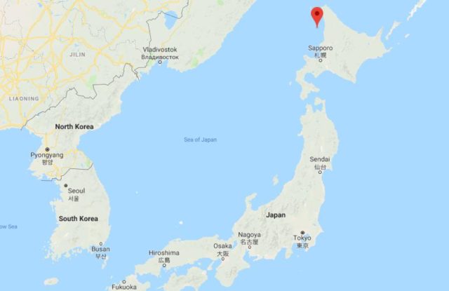 Where is Teuri Jima located on map of Japan