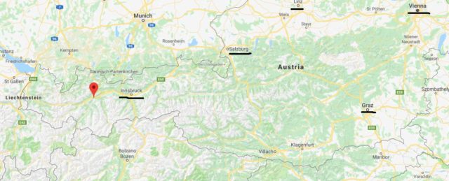 Where is Arzl im Pitztal on map of Austria