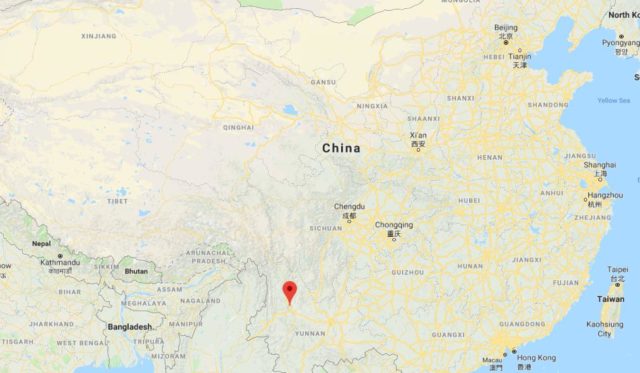 Where is Erhai Lake on map of China