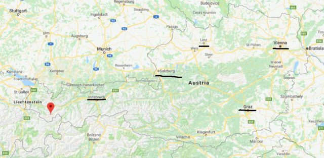 Where is Galtur located on map of Austria