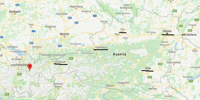 Where is Gaschurn on map of Austria