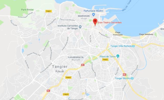 Gran Teatro Cervantes on map of Tangier