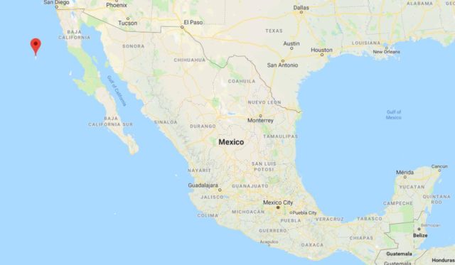 Where is Guadalupe Island on map of Mexico