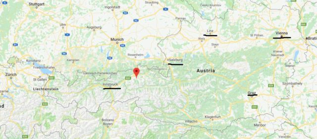 Where is Hopfgarten im Brixental on map of Austria