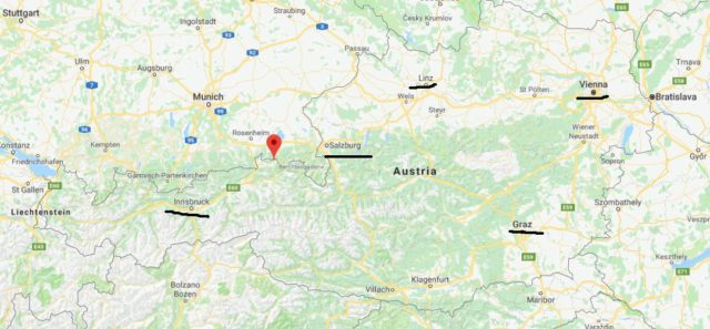Where is Kossen on map of Austria