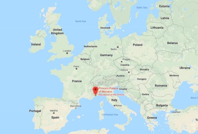 Where is Monaco on map of Europe