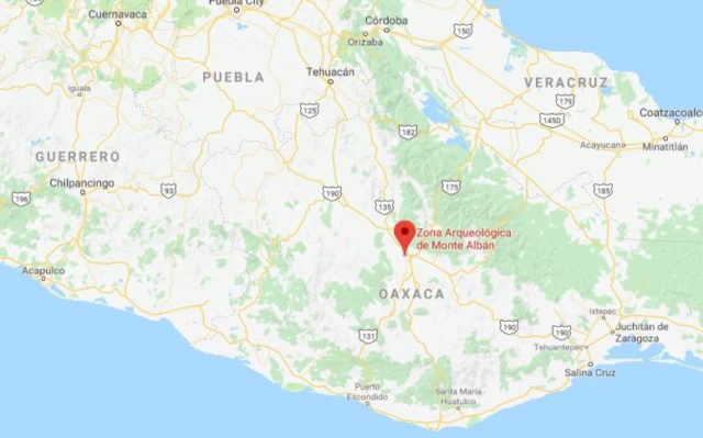 Where is Monte Alban on map of Oaxaca State