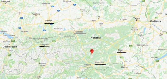 Where is Nock Mountains National Park on map of Austria