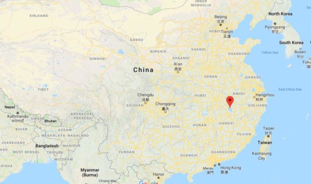 Where is Poyang Lake on map of China