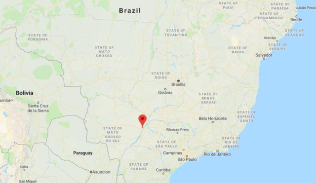 Where is Três Lagoas on map of Brazil
