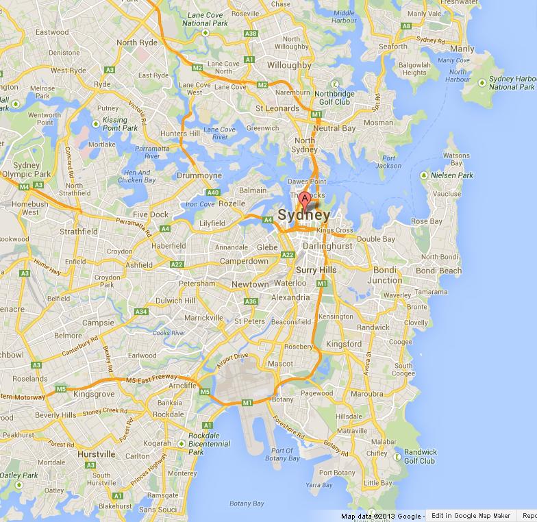 Map of Sydney - World Easy Guides