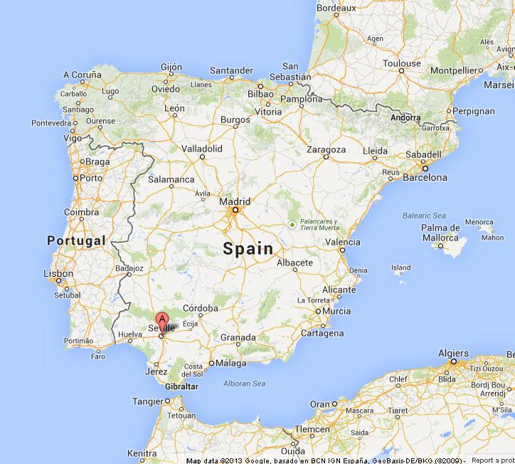 Spanje Sevilla Kaart - Vogels