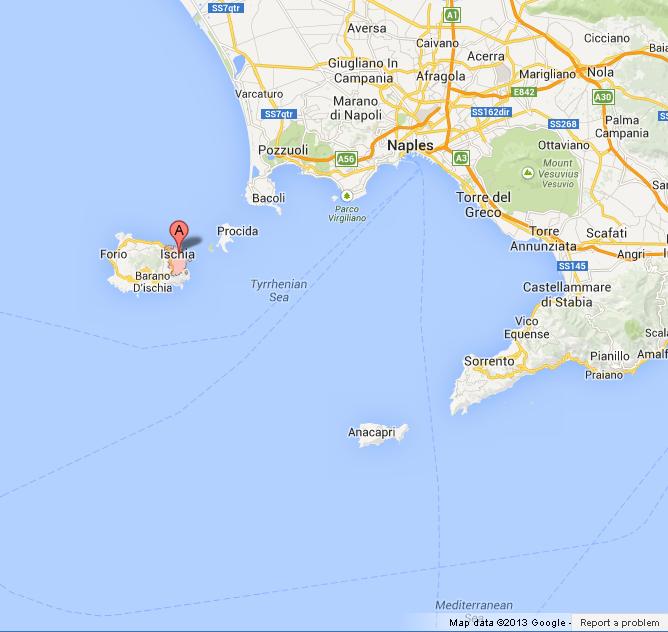 Ischia on Map of Bay of Naples - World Easy Guides