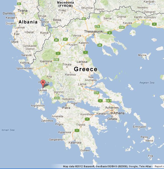 lefkas grekland karta Lefkas i grekland karta - Europa Karta